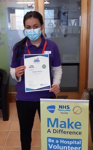 Young people recognised for volunteering with NHS Tayside 