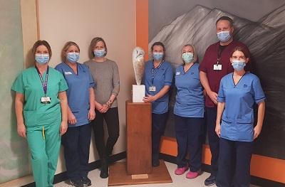 Owl sculpture winging its way to Ninewells thanks to staff fundraising efforts 