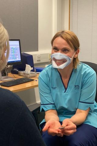Transparent face masks make communication easier for staff and patients
