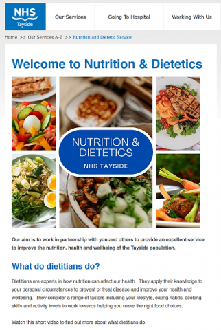 New webpages offer trusted source of advice for diet and nutrition 