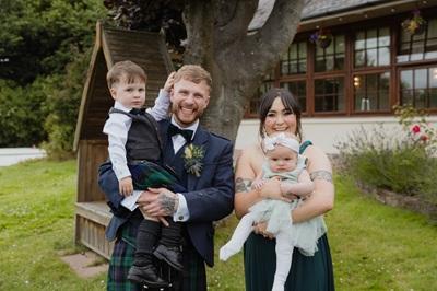 Pic shows Lindsey with her husband Jayden, son Lonnie, and daughter Harlow